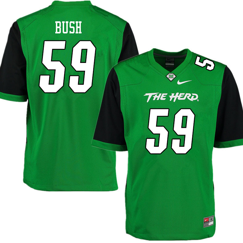 Men #59 Immanuel Bush Marshall Thundering Herd College Football Jerseys Sale-Gren